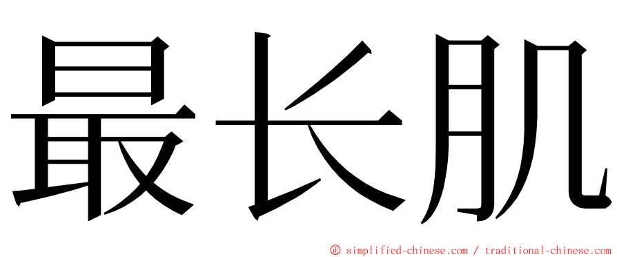 最长肌 ming font