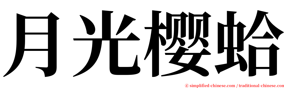 月光樱蛤 serif font