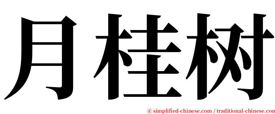 月桂树 serif font