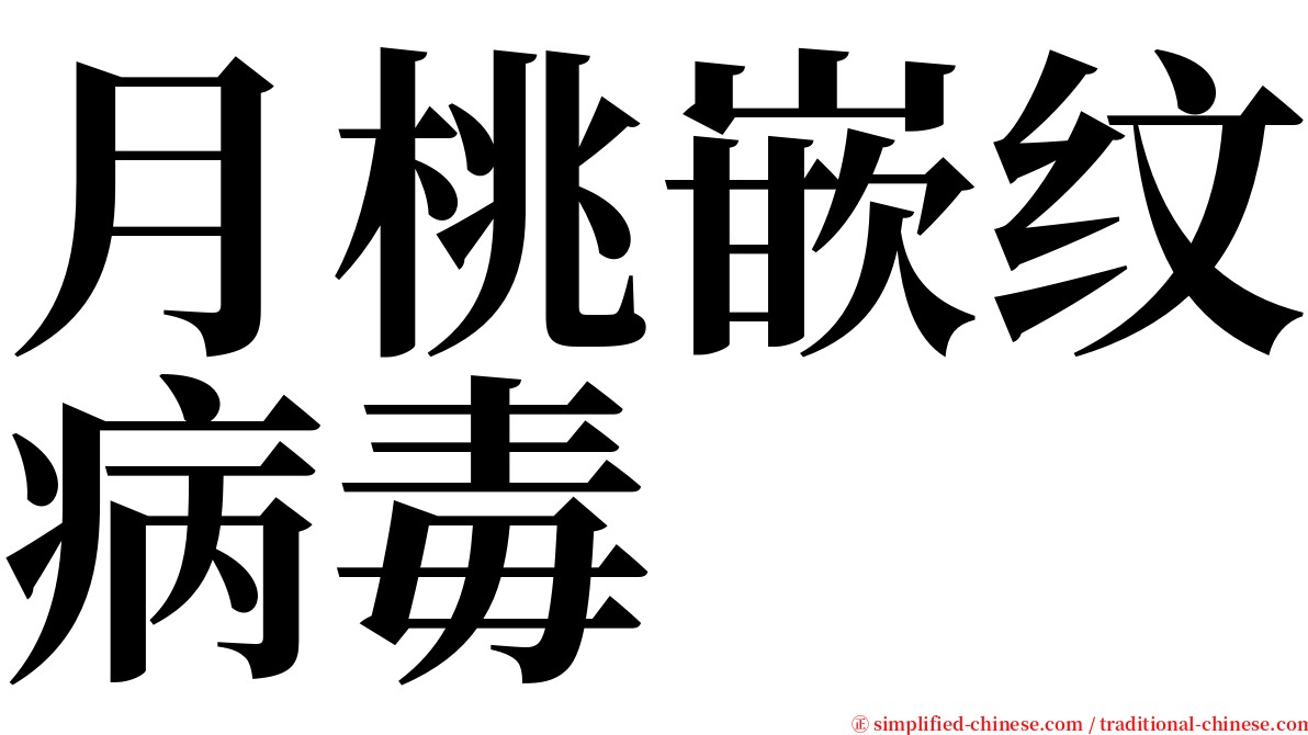 月桃嵌纹病毒 serif font