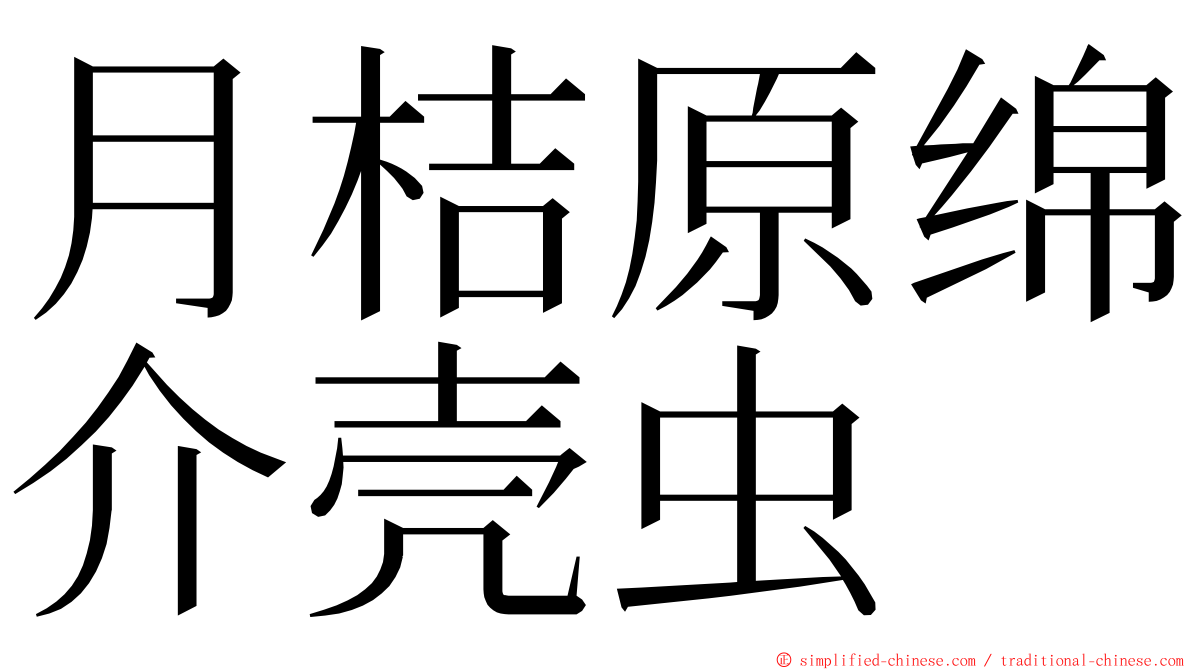 月桔原绵介壳虫 ming font