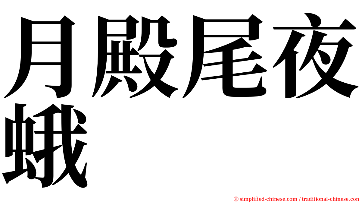 月殿尾夜蛾 serif font