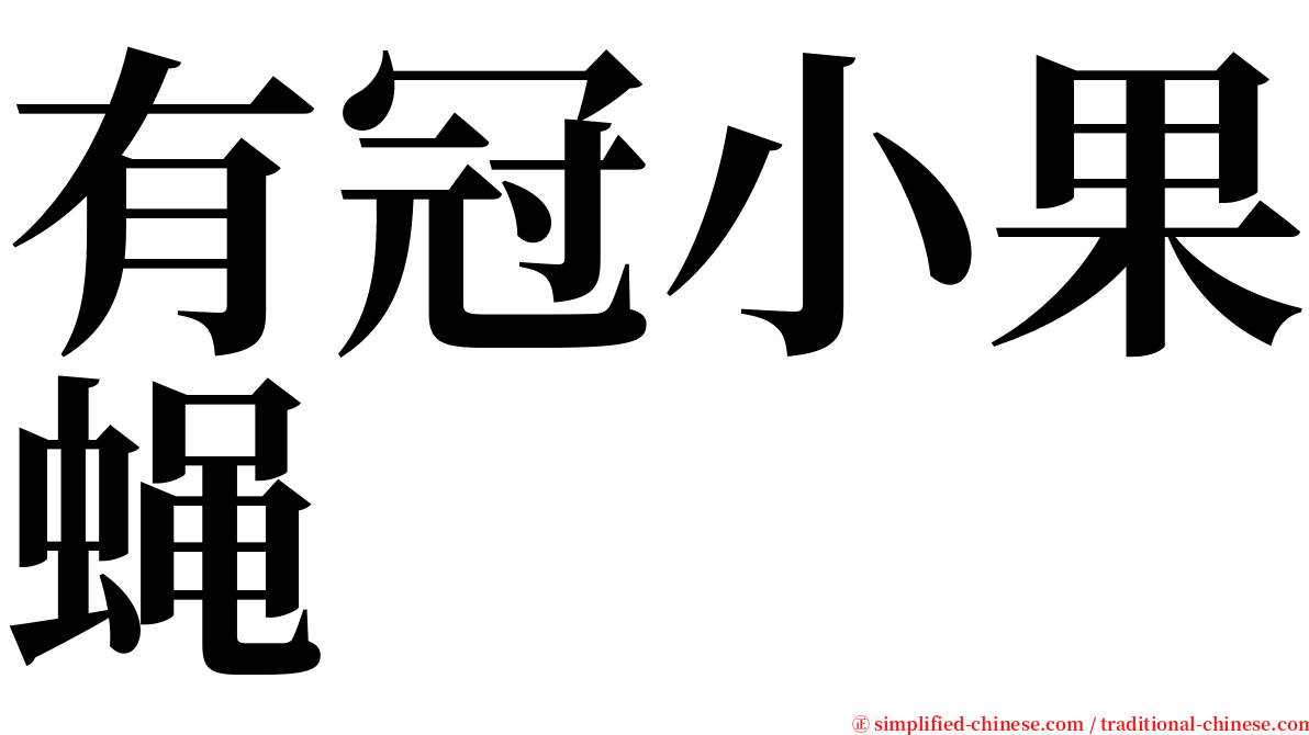 有冠小果蝇 serif font