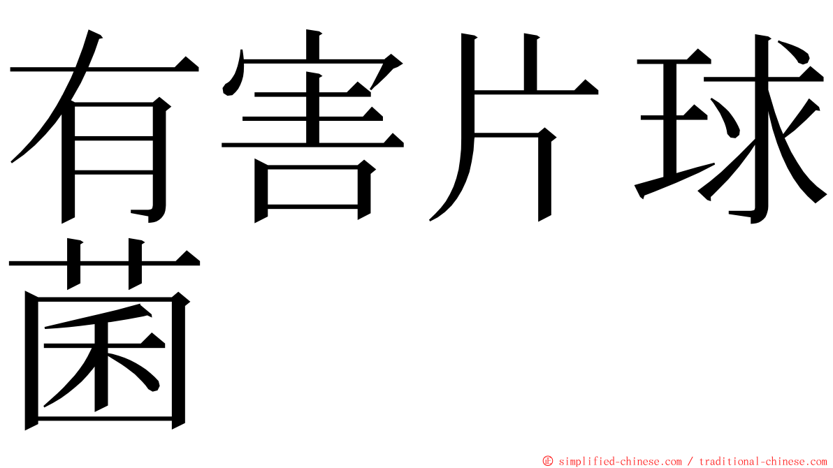 有害片球菌 ming font