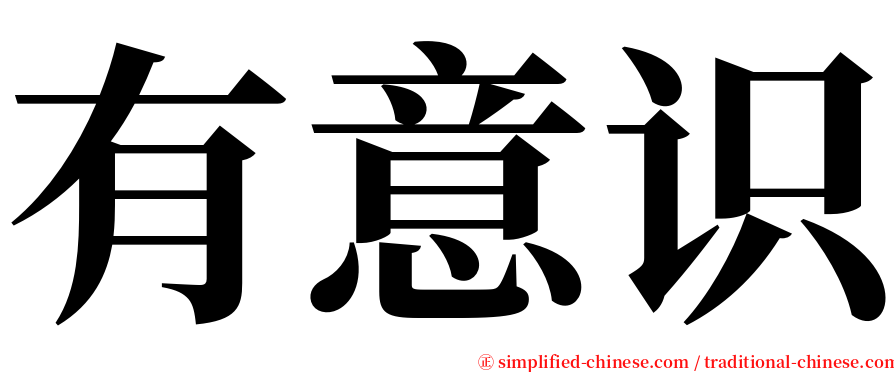 有意识 serif font
