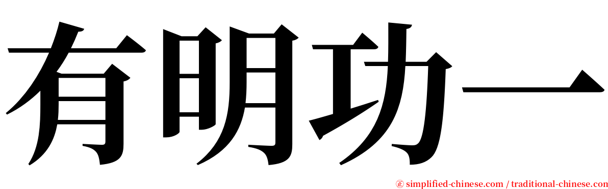 有明功一 serif font