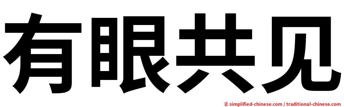 有眼共见