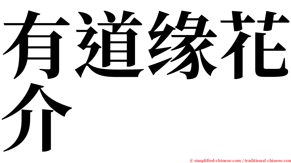 有道缘花介 serif font