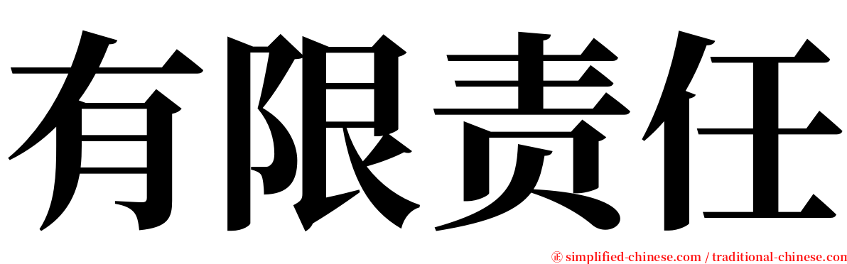 有限责任 serif font