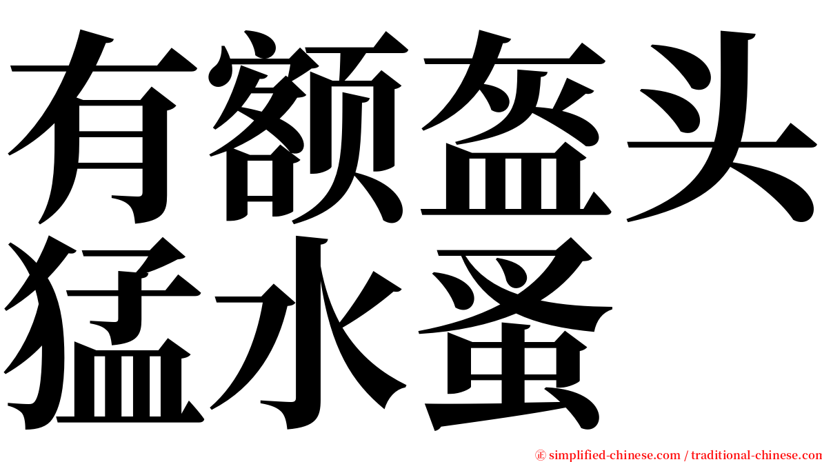 有额盔头猛水蚤 serif font