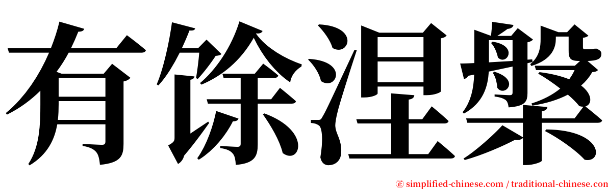 有馀涅槃 serif font