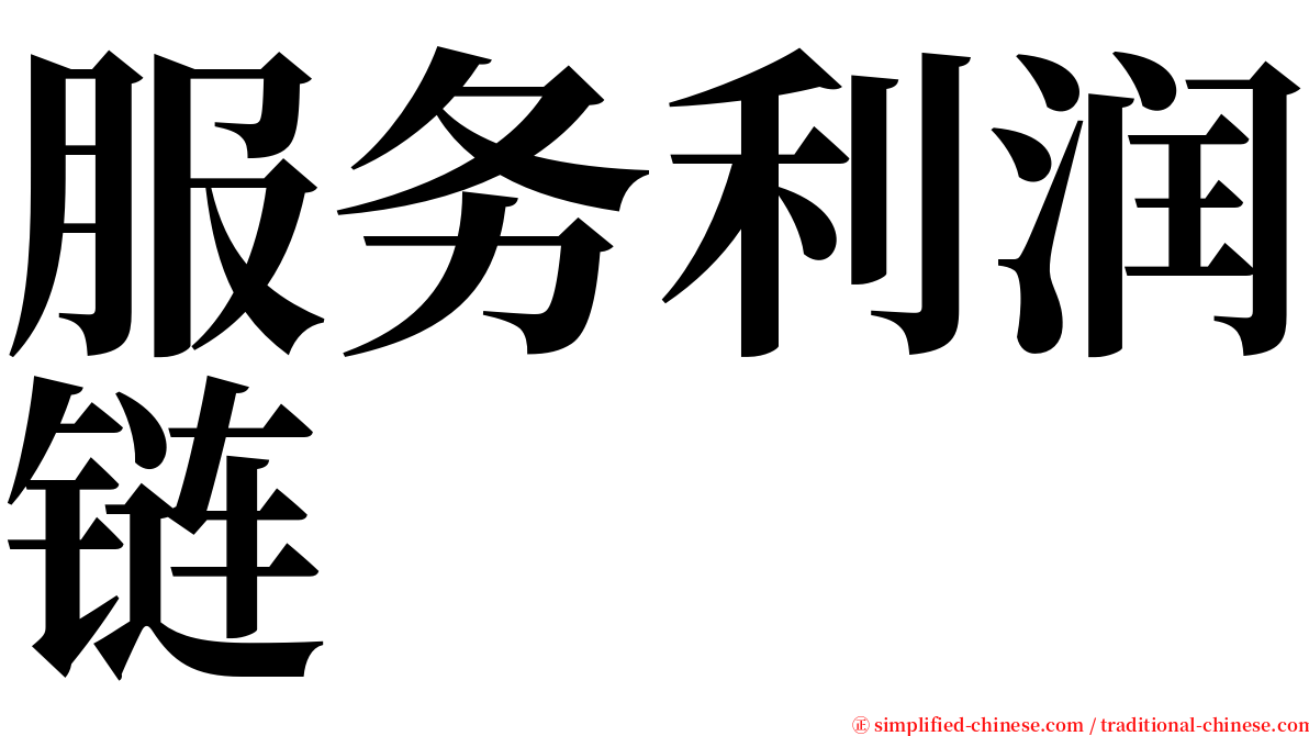 服务利润链 serif font