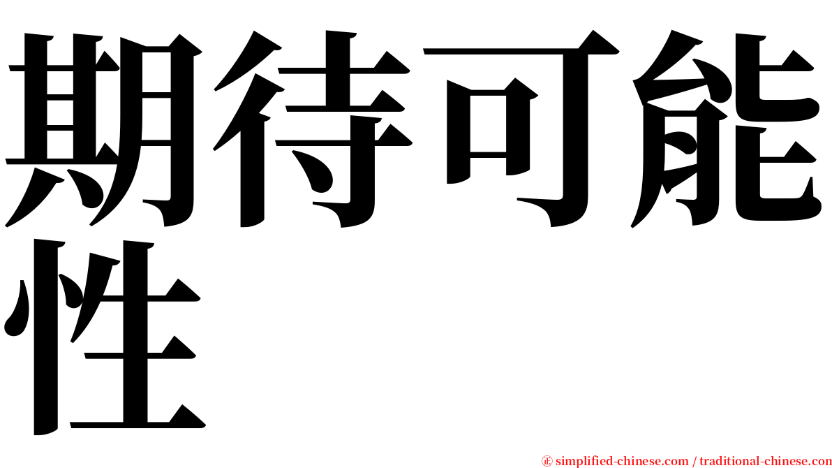 期待可能性 serif font