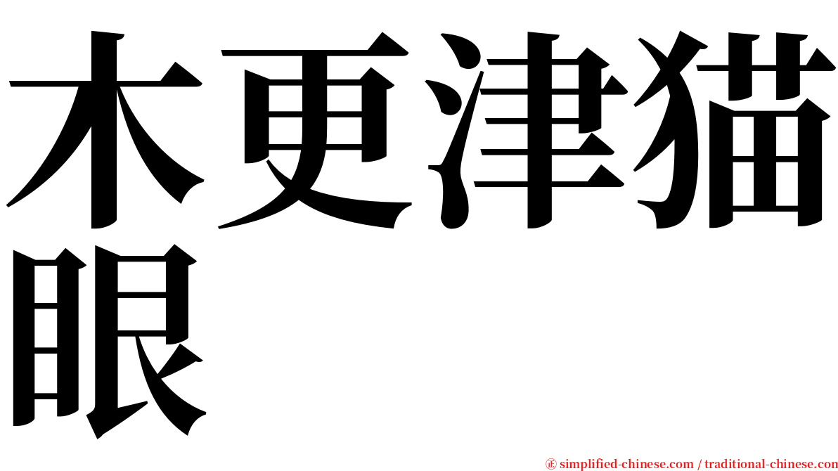 木更津猫眼 serif font