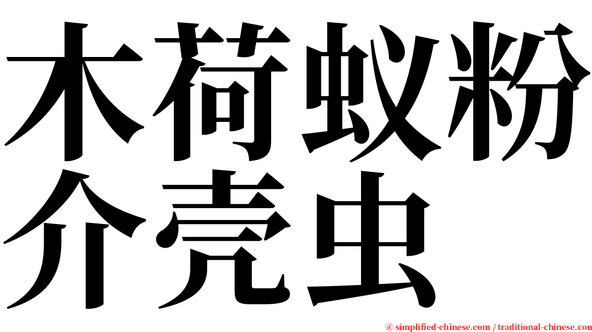 木荷蚁粉介壳虫 serif font