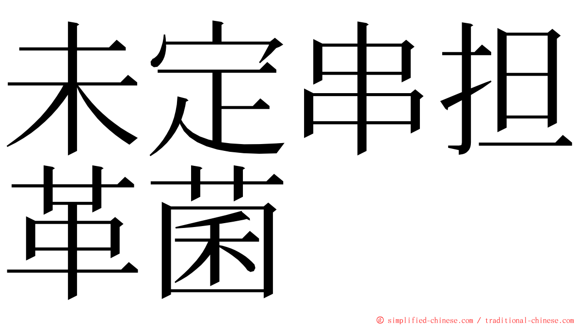 未定串担革菌 ming font