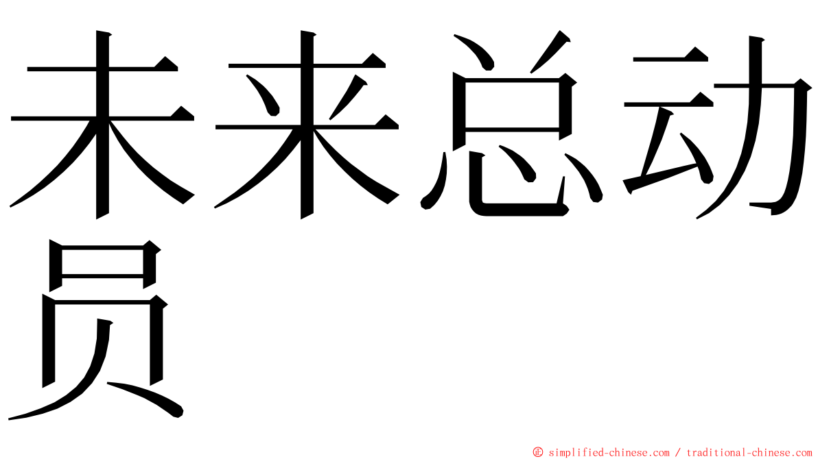 未来总动员 ming font