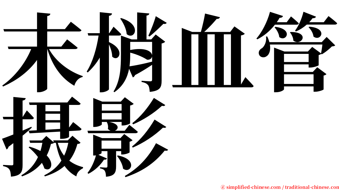 末梢血管摄影 serif font