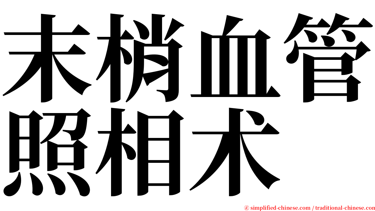 末梢血管照相术 serif font