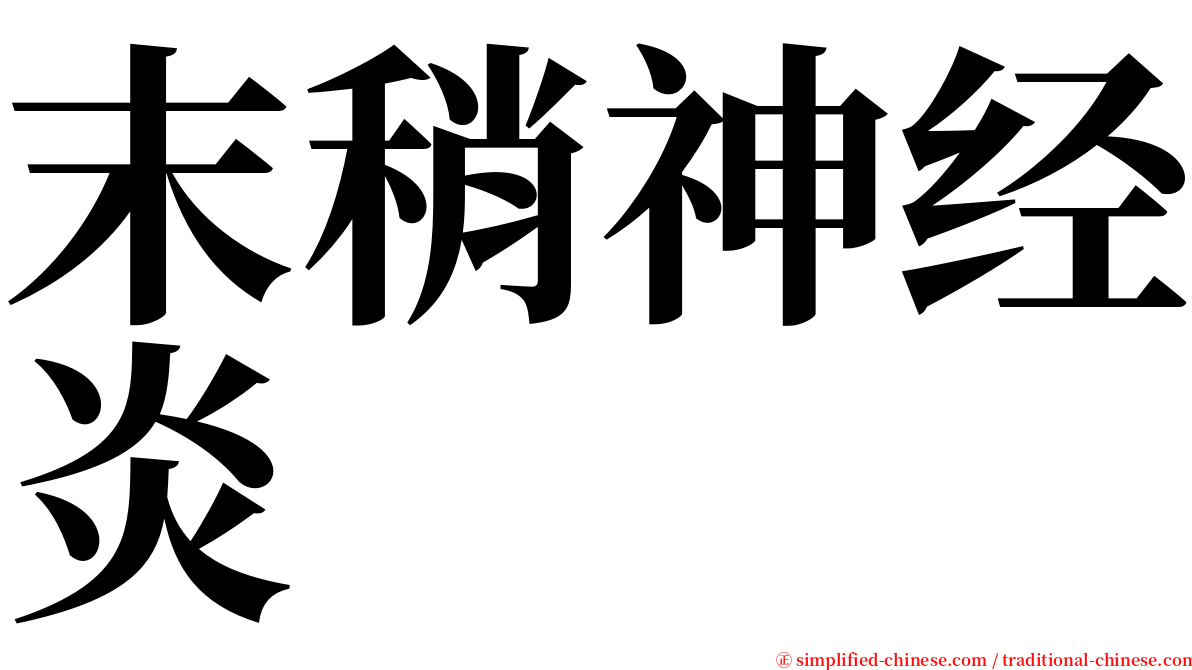 末稍神经炎 serif font