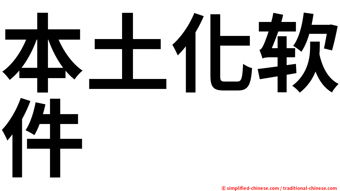 本土化软件