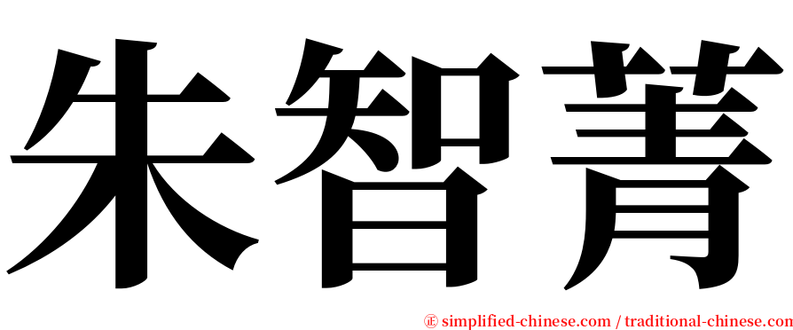 朱智菁 serif font