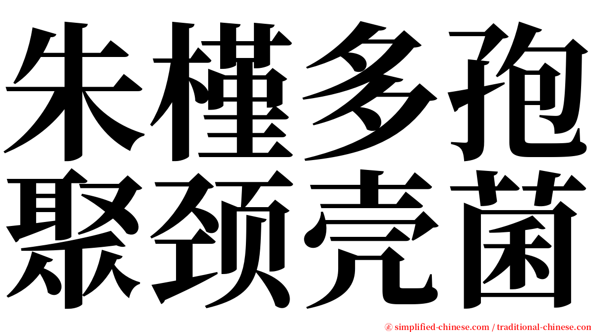 朱槿多孢聚颈壳菌 serif font