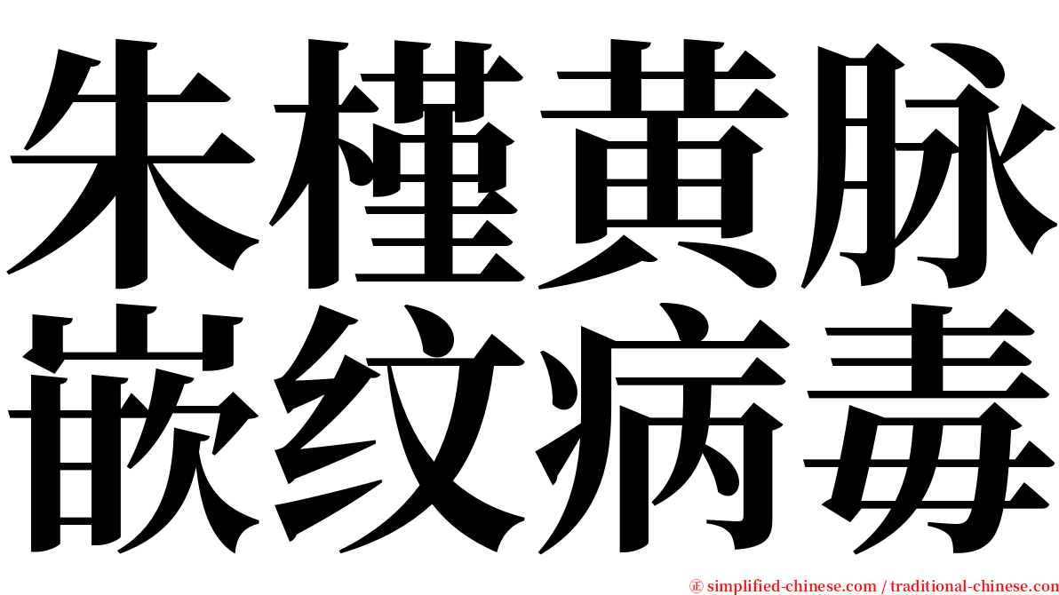 朱槿黄脉嵌纹病毒 serif font