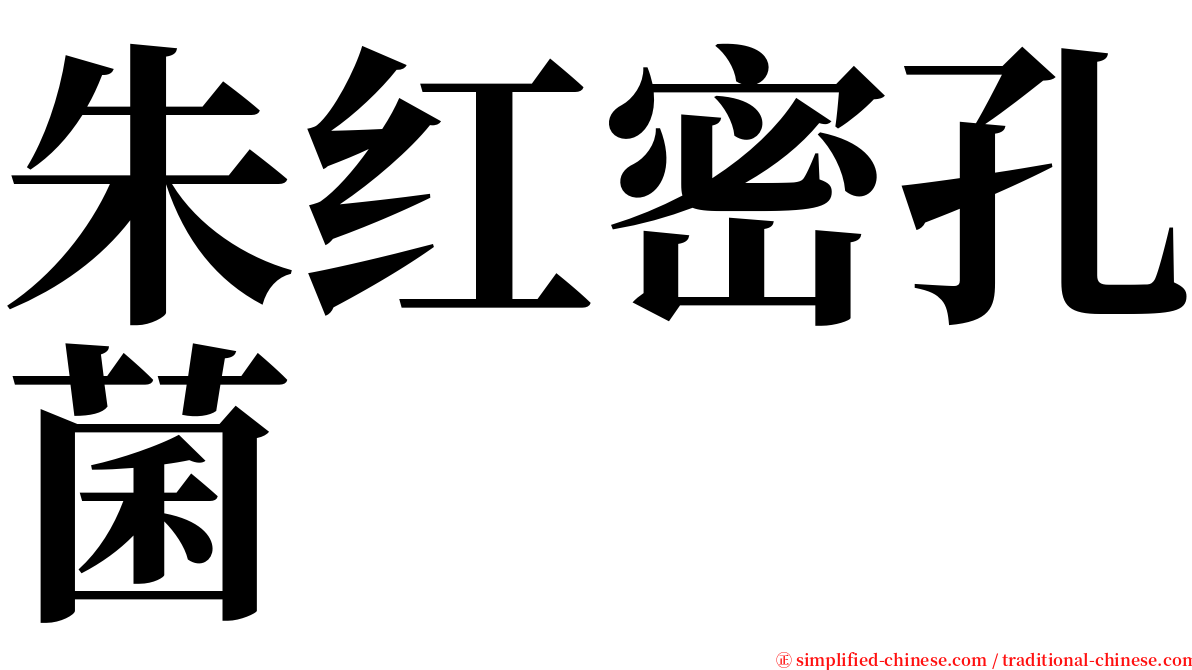 朱红密孔菌 serif font