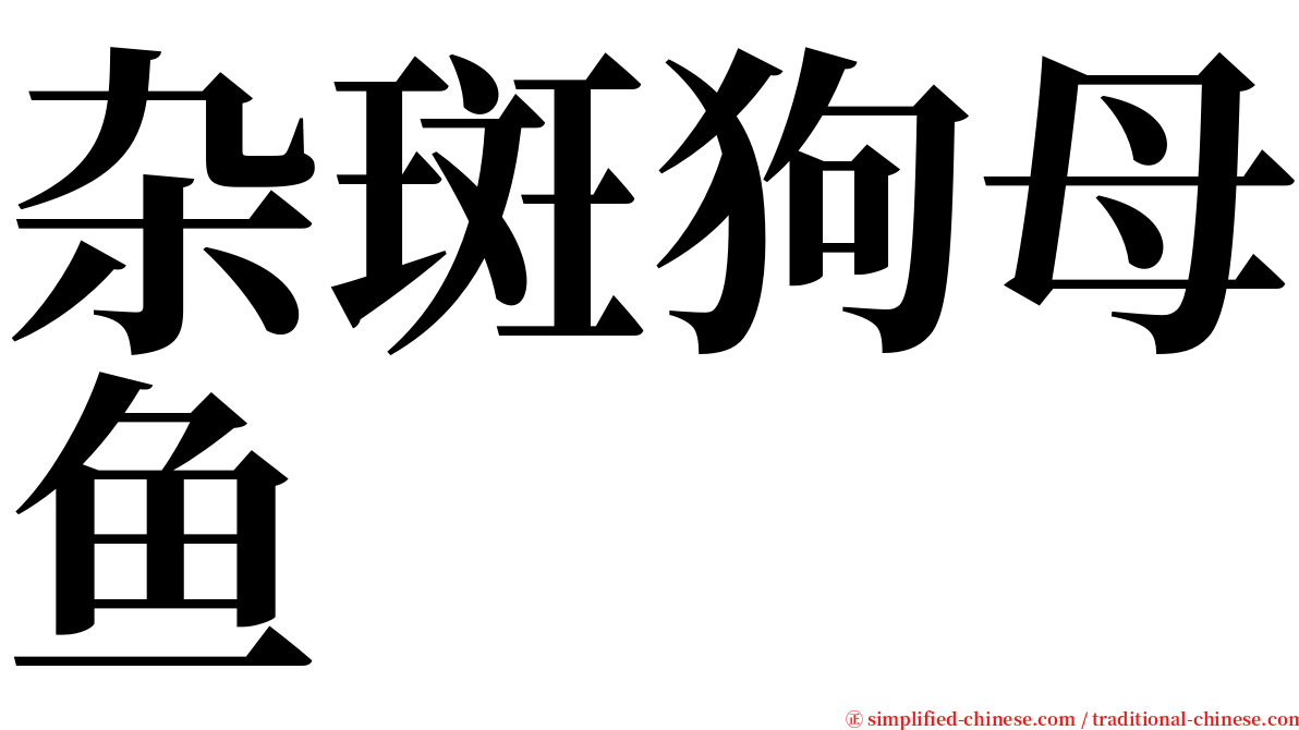 杂斑狗母鱼 serif font