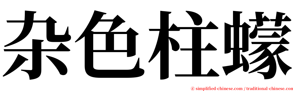 杂色柱蠓 serif font