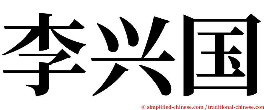 李兴国 serif font