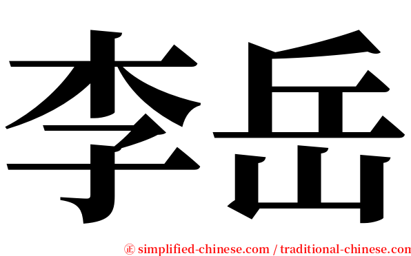 李岳 serif font