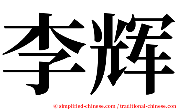 李辉 serif font