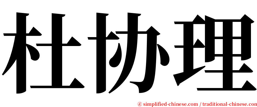 杜协理 serif font