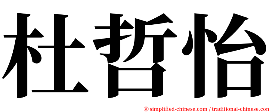 杜哲怡 serif font