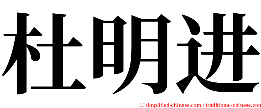 杜明进 serif font