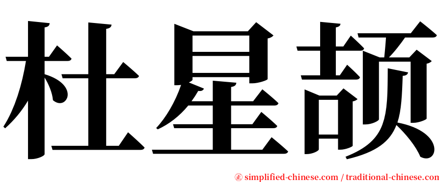 杜星颉 serif font