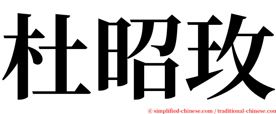 杜昭玫 serif font