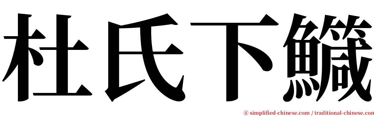 杜氏下鱵 serif font