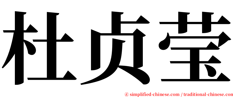 杜贞莹 serif font