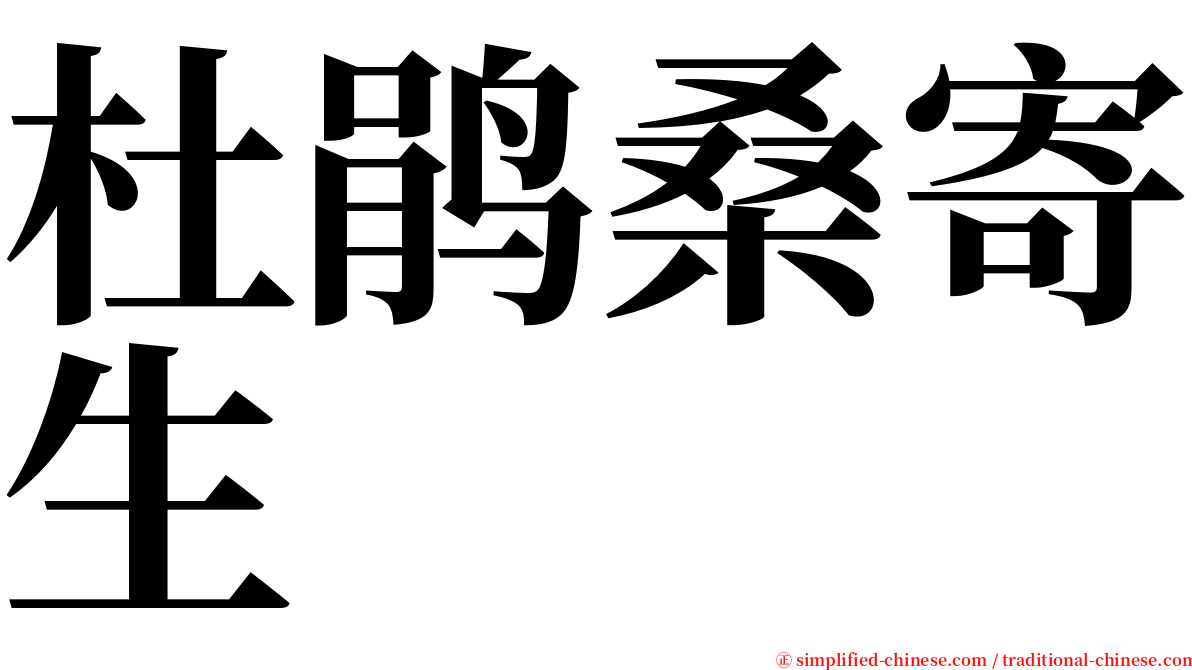 杜鹃桑寄生 serif font