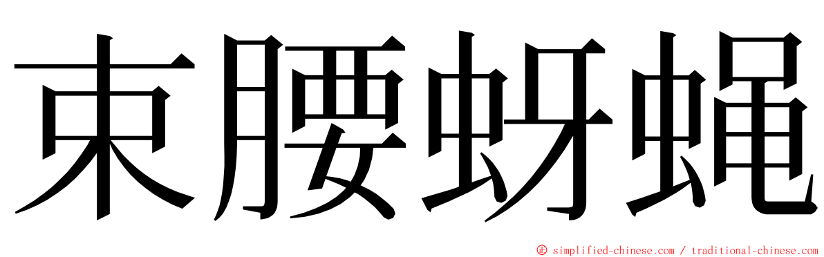 束腰蚜蝇 ming font