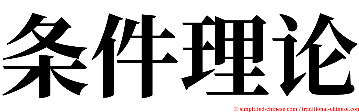 条件理论 serif font