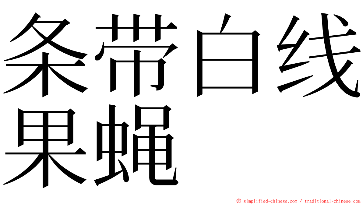 条带白线果蝇 ming font