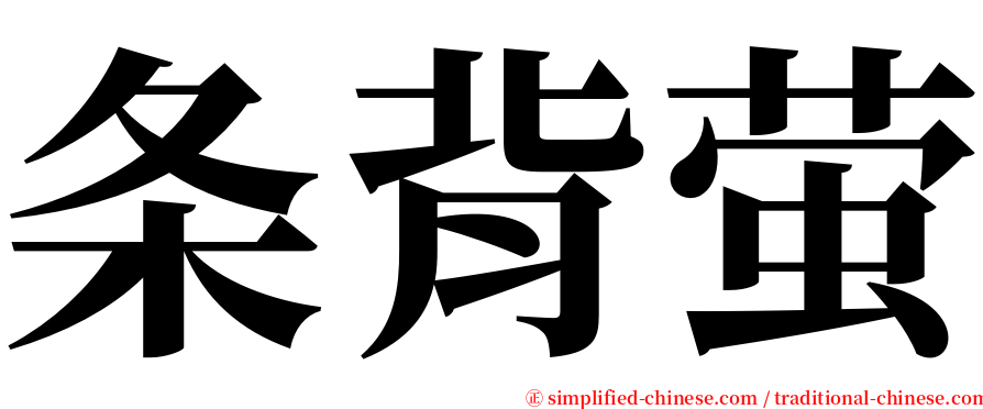 条背萤 serif font