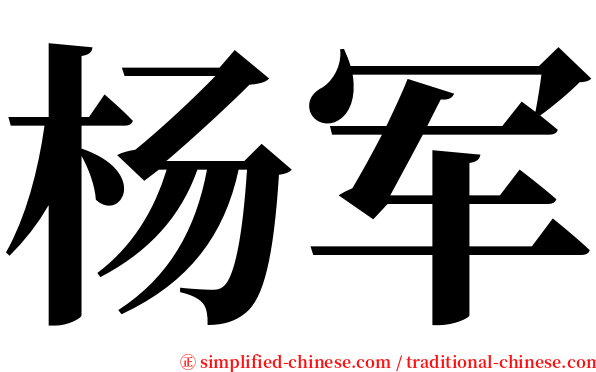 杨军 serif font