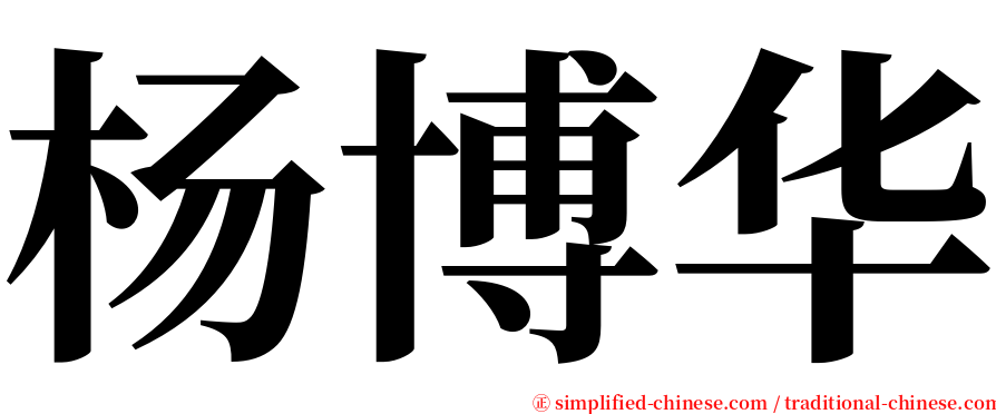 杨博华 serif font