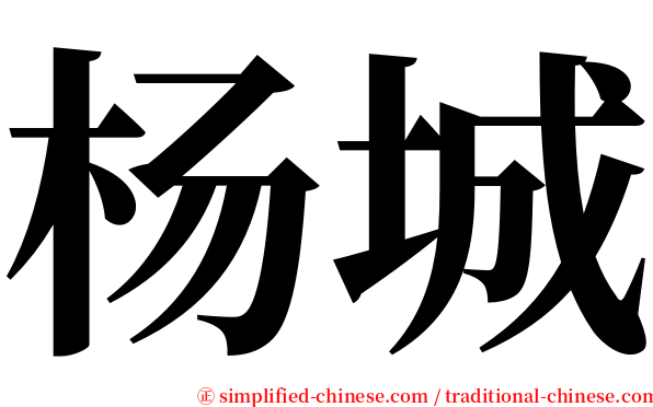 杨城 serif font