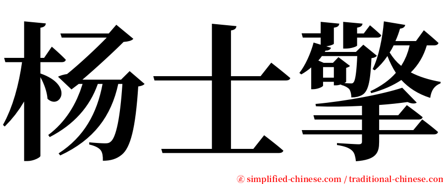 杨士擎 serif font